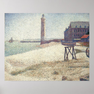 Póster Hospicio y faro, Honfleur de Georges Seurat