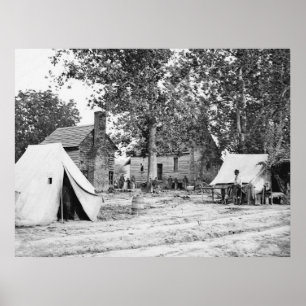 Póster Hospital Civil War Battlefield, 1862