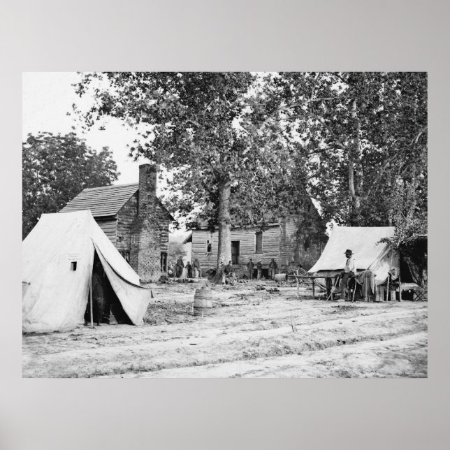 Póster Hospital Civil War Battlefield, 1862 (Frente)