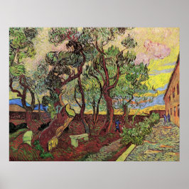 Póster Hospital Saint Paul y Jardín por Vincent van Gogh