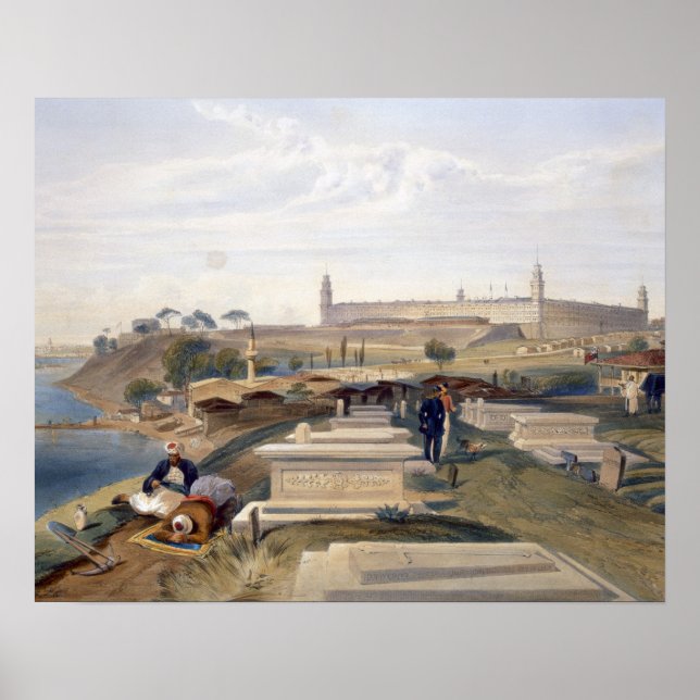 Póster Hospital y Cementerio, Scutari, plato de 'La Se (Frente)