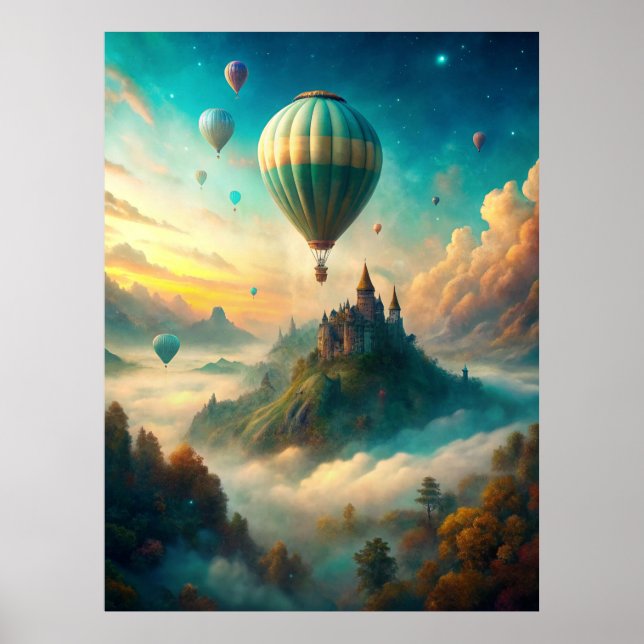 Póster Hot Air Balloons (Frente)