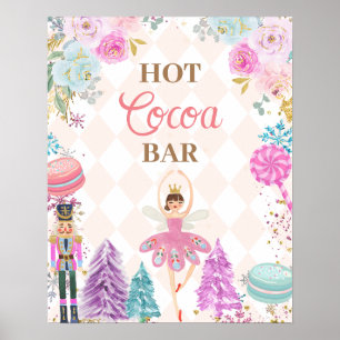 Póster Hot Cocoa Bar Nutcracker Tierra De Dulces Cumpleañ