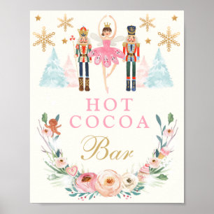Póster Hot Cocoa Bar Nutcracker Tierra De Dulces Cumpleañ