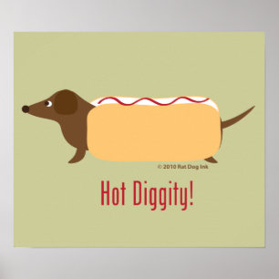 Póster Hot Diggity Poster