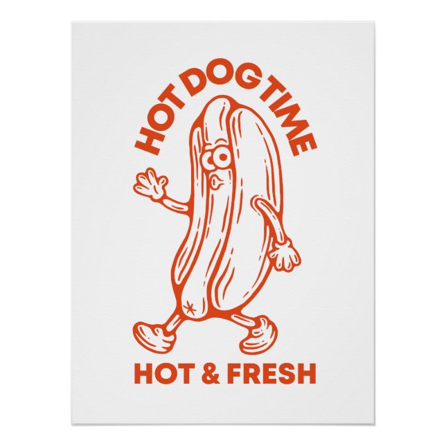 Póster Hot Dog Time (Anverso)