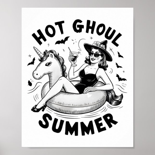 Póster Hot Ghoul Summer Funny Trajes para ropa de Hallowe (Frente)