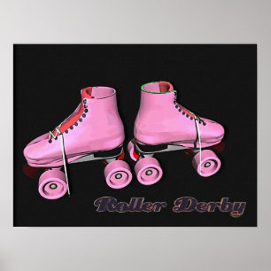 Póster Hot Pink Roller Derby Poster