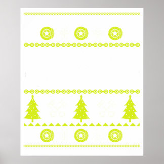 Póster Hot Rod feo Navidad amarillo