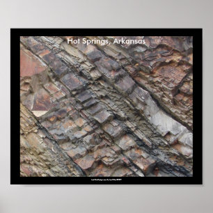 Póster Hot Springs, AR Rock Layers Central Ave Print