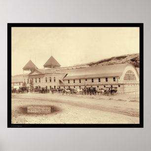 Póster Hot Springs Plunge Bath House SD 1891