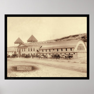 Póster Hot Springs Plunge Bath House SD 1891