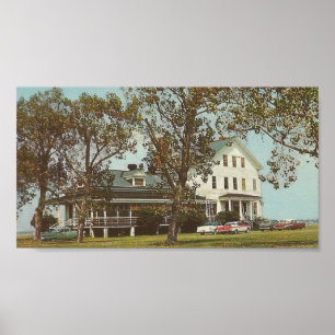 Póster Hotel asambleario de época, Southport, NC