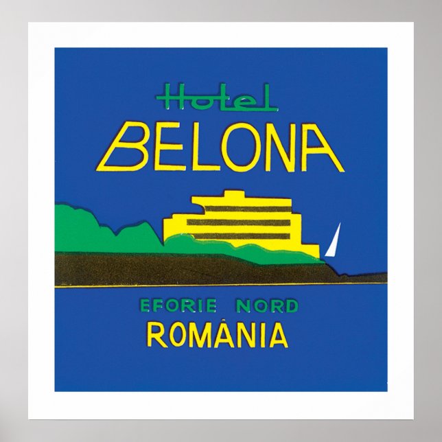 Póster Hotel Belona Rumanía (Frente)
