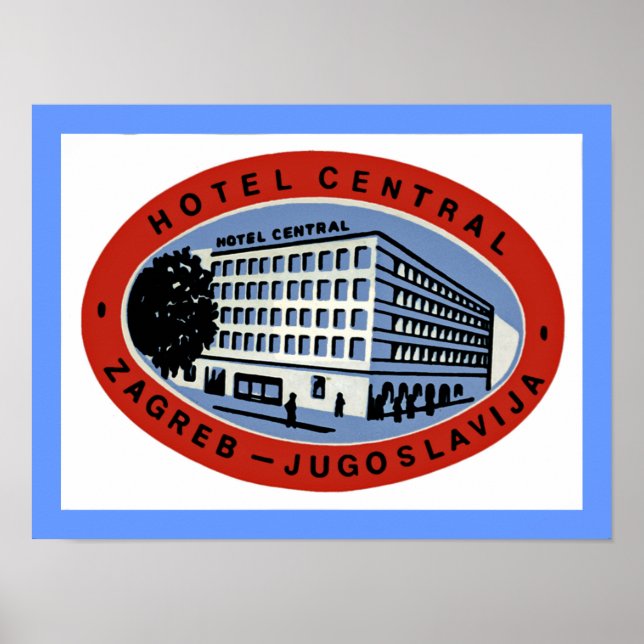 Póster Hotel Central Zagreb (Frente)