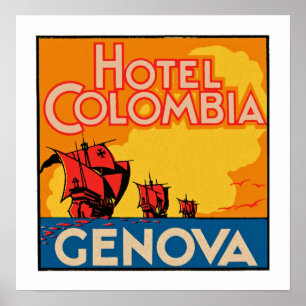 Póster Hotel Colombia Genova