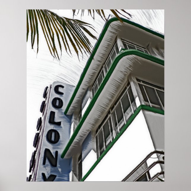 Póster Hotel Colony, Miami, FL (Frente)