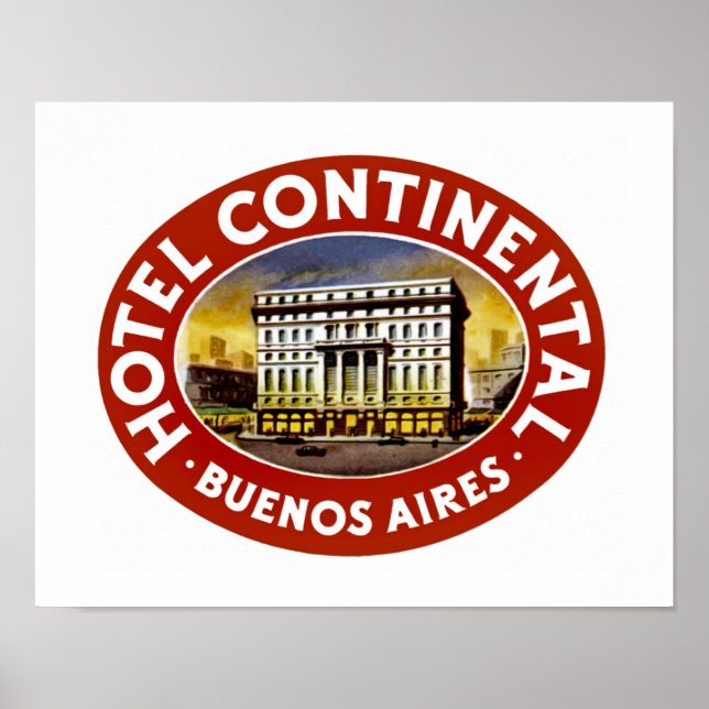 Póster Hotel Continental Buenos Aires (Frente)
