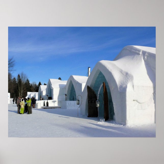 Póster Hotel de Glace, Quebec, Canadá (Frente)