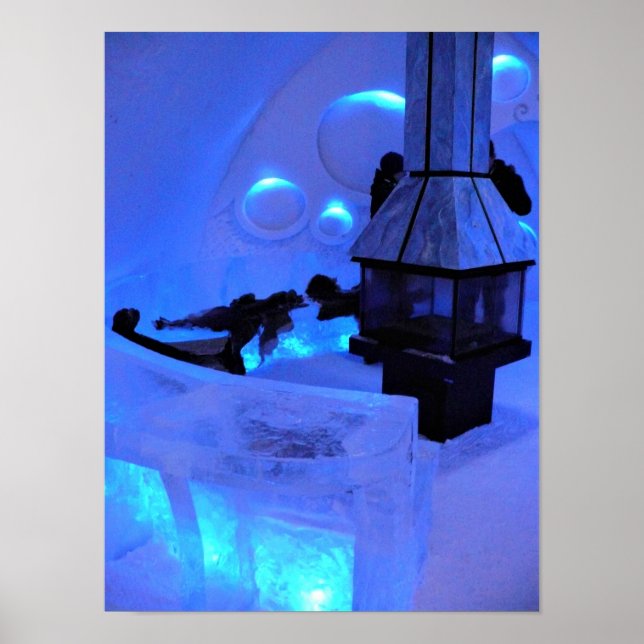 Póster Hotel de Glace, Quebec, Canadá (Frente)