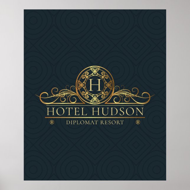 Póster Hotel de lujo Branding (Frente)