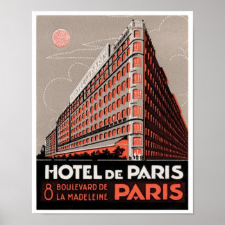Póster Hotel De París