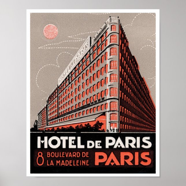 Póster Hotel De París (Frente)