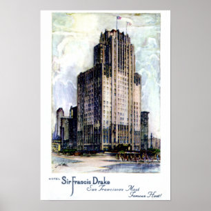 Póster Hotel de sir Francis Drake de San Francisco
