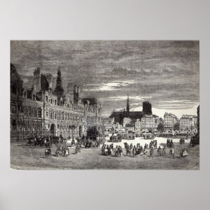 Póster Hotel de Ville, París, 1847