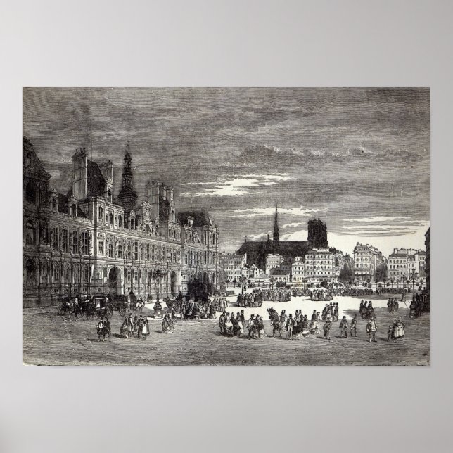 Póster Hotel de Ville, París, 1847 (Frente)