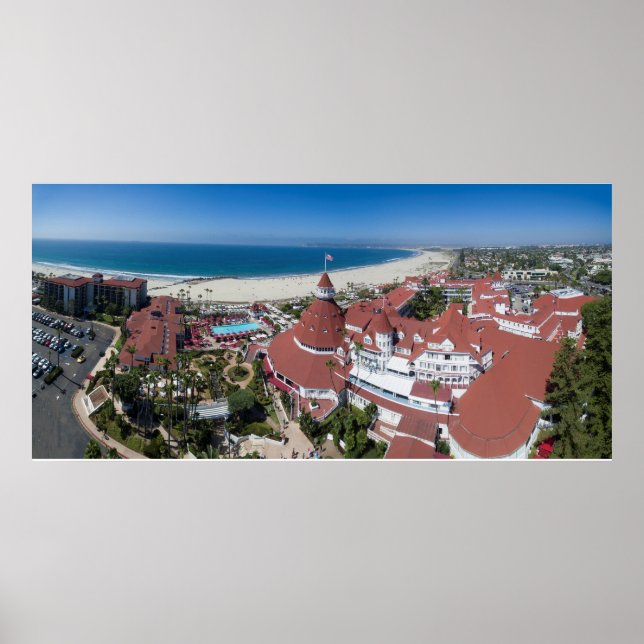 Póster Hotel Del Coronado de San Diego (Frente)