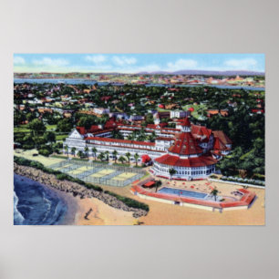 Póster Hotel Del Coronado de San Diego California