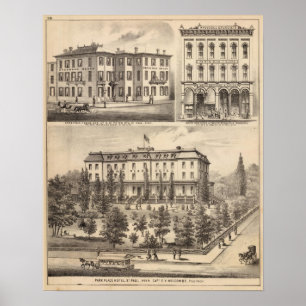 Póster Hotel del lugar del parque, casa de Greenman,