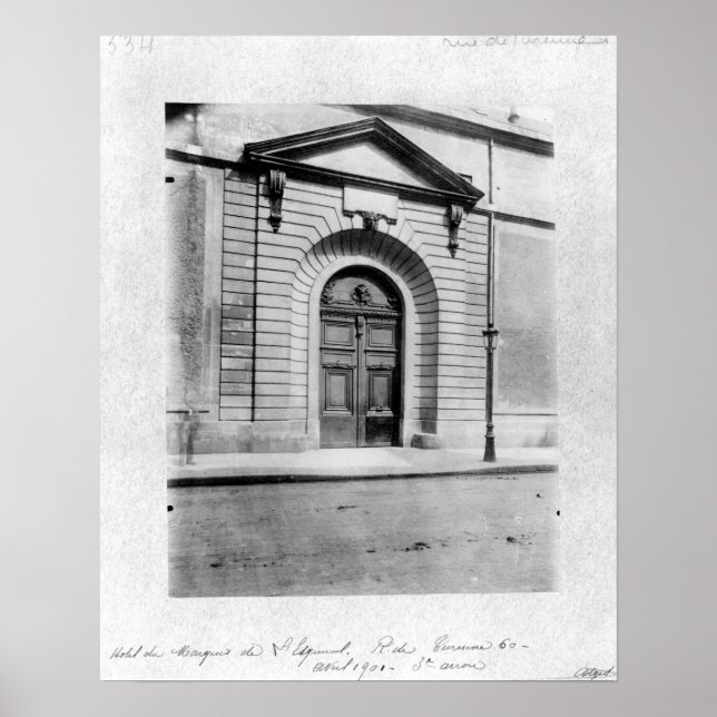 Póster Hotel du Grand Veneur en París 60 rue de (Frente)