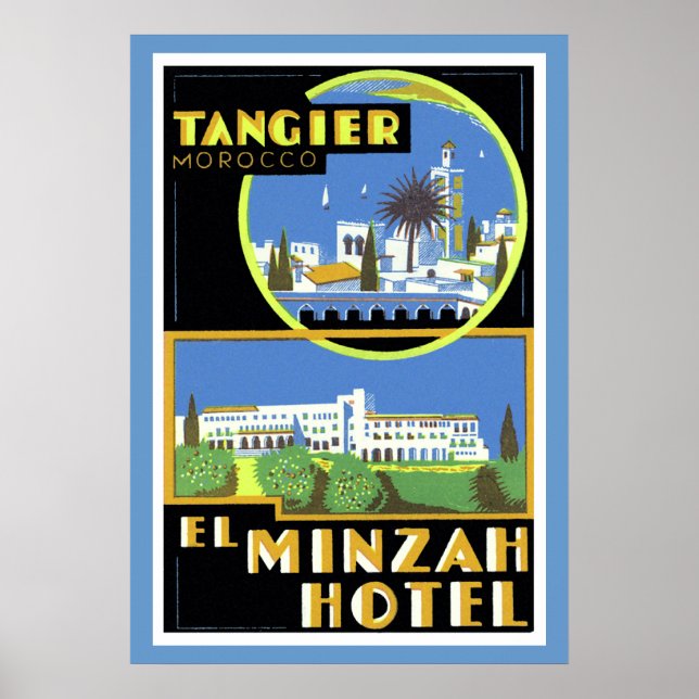 Póster Hotel El Minzah, Tánger (Frente)