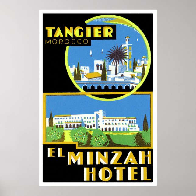Póster Hotel El Minzah, Tánger (Frente)