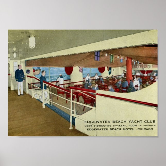 Póster Hotel en Chicago Vintage (Frente)