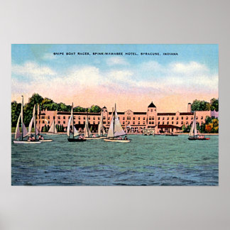 Póster Hotel en Syracuse, Indiana Spink, en el lago Wawas