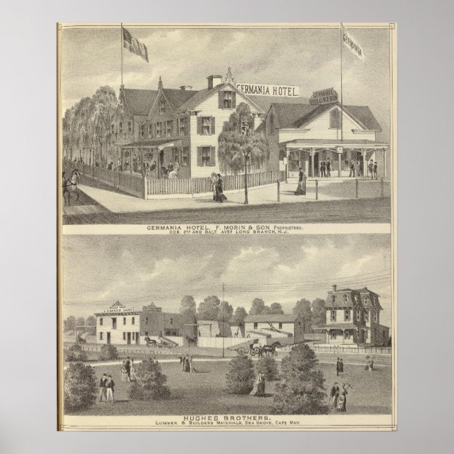 Póster Hotel Germania, Long Branch y Hughes Brothers (Frente)