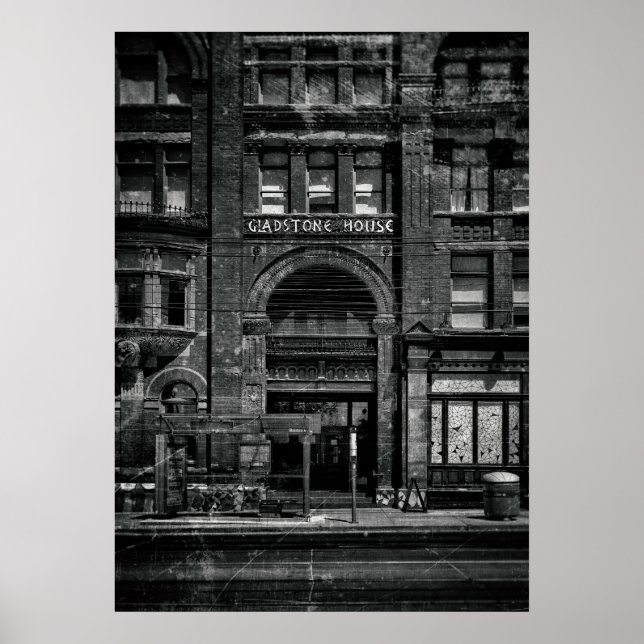 Póster Hotel Gladstone No 1 Versión de Película Antigua (Frente)