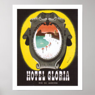 Póster Hotel Gloria Rio de Janeiro (blanco)
