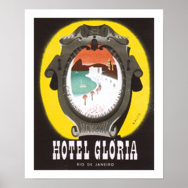 Póster Hotel Gloria Rio de Janeiro (blanco) (Frente)