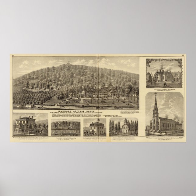 Póster Hotel Idlewood Cottage cerca de Pittsburgh (Frente)