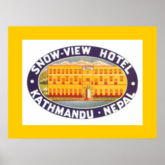 Póster Hotel Kathmandu con vistas a la nieve (frontera)