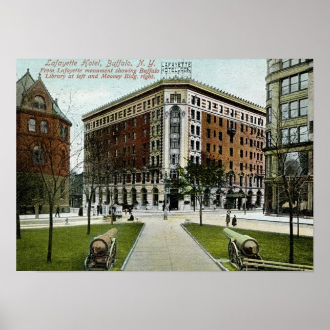 Póster Hotel Lafayette, Buffalo, NY 1909 Vintage (Frente)