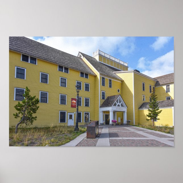Póster Hotel Lake Yellowstone, Parque Nacional Yellowston (Frente)