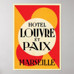Póster Hotel Louvre et Paix Marseille