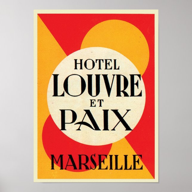 Póster Hotel Louvre et Paix Marseille (Frente)