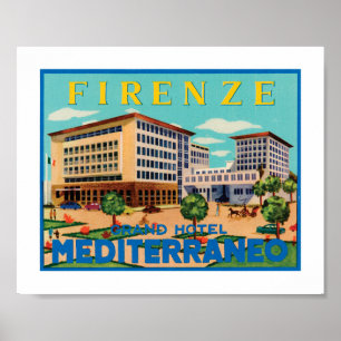 Póster Hotel magnífico Mediterraneo de Firenze