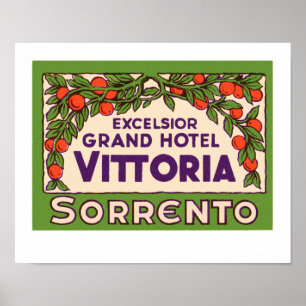 Póster Hotel magnífico Vittoria de las virutas para